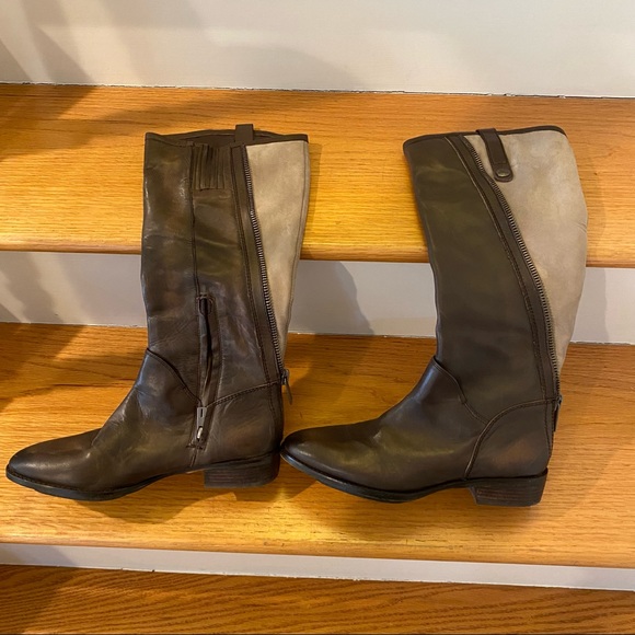 SAM EDELMAN Pateice brown leather riding boots - Picture 4 of 7